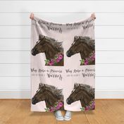 27"x36" Warrior Horse Pink / 2 to 1 Yard of Minky