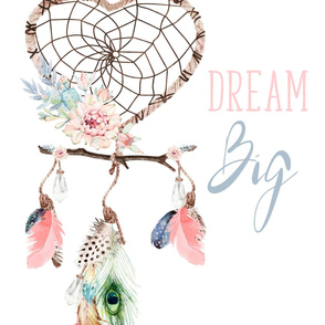 27"x36" Dream Big/  Love Dreaming Boho / 2 print to 1 Yard of Minky