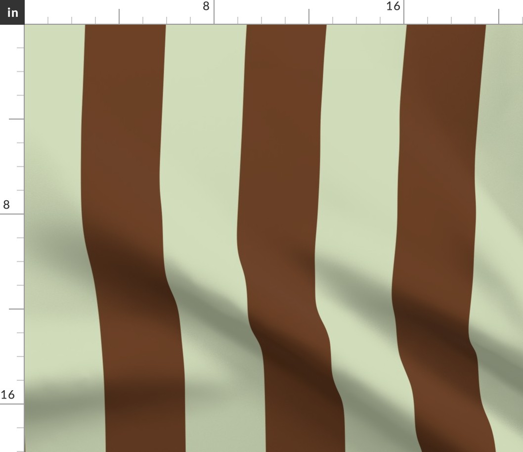 wide stripe-light green/brown