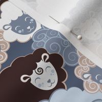 Sweet dreams zzz  // grey and brown sheep