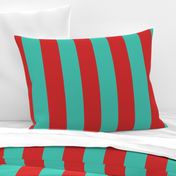 wide stripe-red/aqua