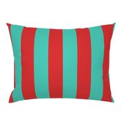 wide stripe-red/aqua