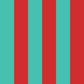wide stripe-red/aqua