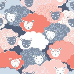 Sweet dreams zzz  // grey flesh and coral sheep