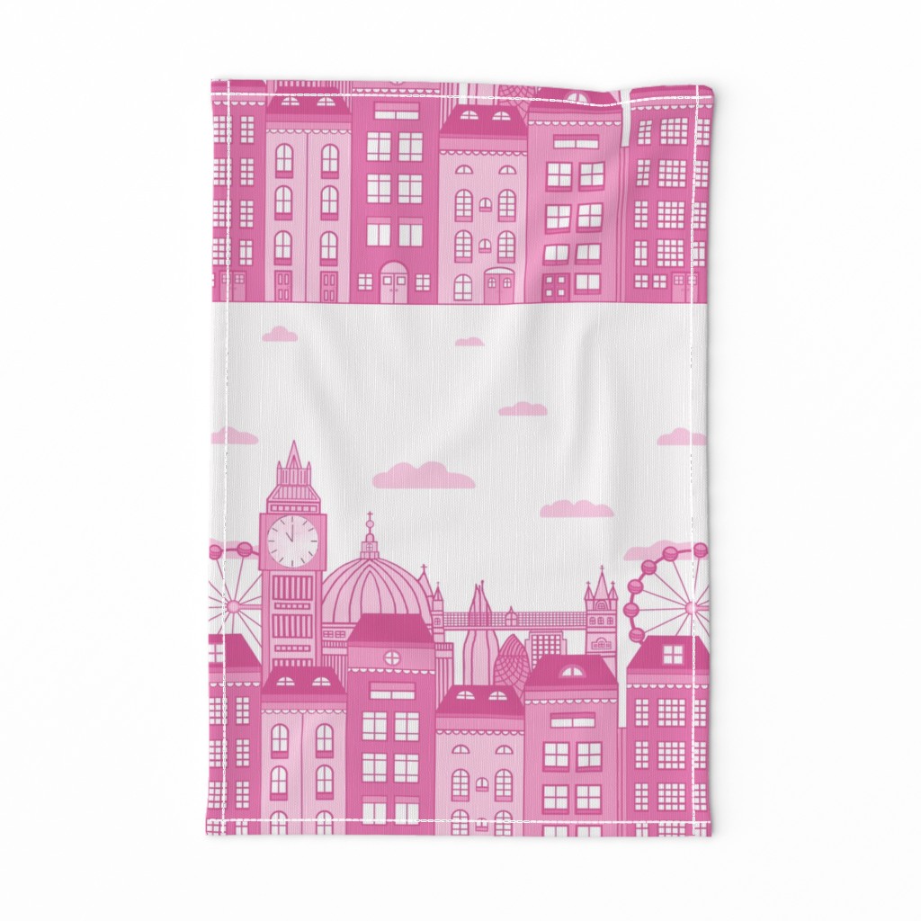 Pink London Skyline 17*22