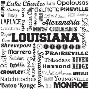 Louisiana cities, white