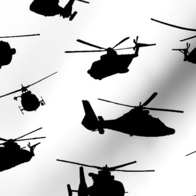   Helicopter Silhouettes // Large