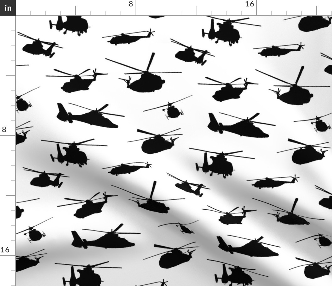   Helicopter Silhouettes // Large