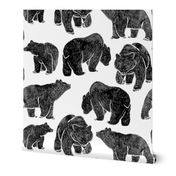 Bold Black Bear Print