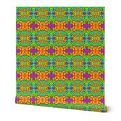 Summer Floral Plaid on Nasturtium - Medium Scale-ch