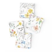 Let's Go Pick Wildflowers (white) MED 