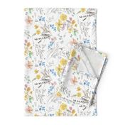 Let's Go Pick Wildflowers (white) MED 