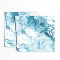 whimsical fantasy watercolor art in dreamy blue eternium