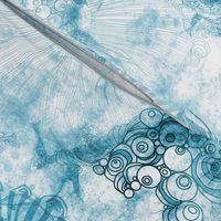 whimsical fantasy watercolor art in dreamy blue eternium