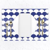 Scallops in Prussian Blue + White by Su_G_©SuSchaefer