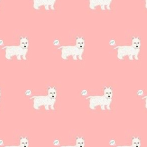 west highland terrier dog fart dog breed fabric westie pink