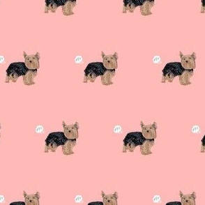 yorkie dog fart yorkshire terrier dog breed fabric pink