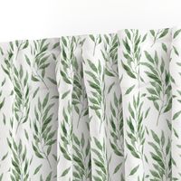 Green Watercolor Eucalyptus Pattern