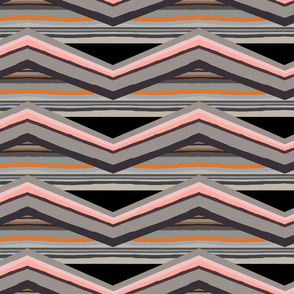 Geology unconformities zigzag stripes black