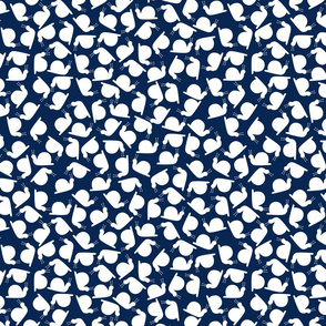 Navy Blue And White Snails