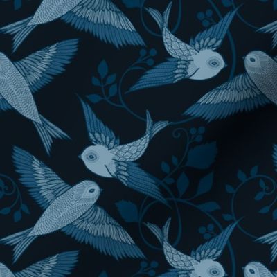 Blue Birds - small scale