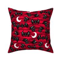 Bats in Moonlight Red