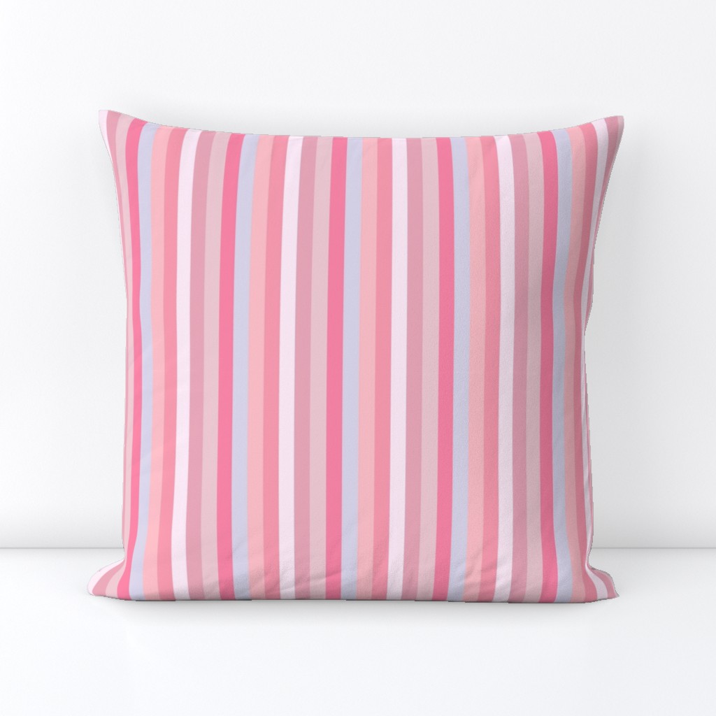 pink stripe // Candy Pink Stripe border Yard of pink stripes with chevron border