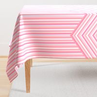 pink stripe // Candy Pink Stripe border Yard of pink stripes with chevron border