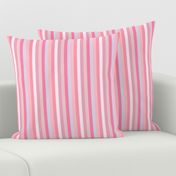 pink stripe // Candy Pink Stripe border Yard of pink stripes with chevron border