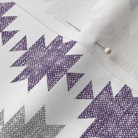 modern aztec || woven purple and grey