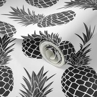 Tropical Pineapple B&W Stamps