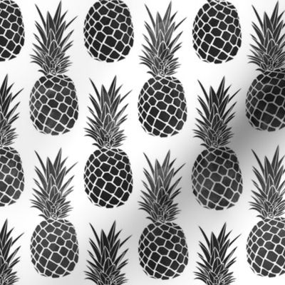 Tropical Pineapple B&W Stamps