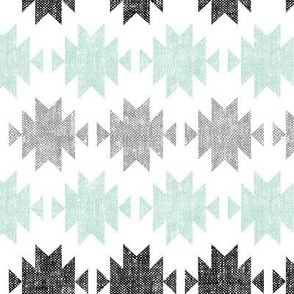 modern aztec || black, custom mint,grey  C18BS (90)