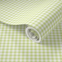 1/4" Gingham Checks Light Citrus Green