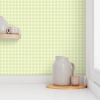 1/4" Gingham Checks Light Citrus Green