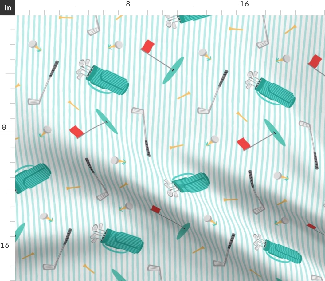 tee time - golf themed fabric (90)