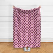 boxers on dark pink stripes - dog fabric