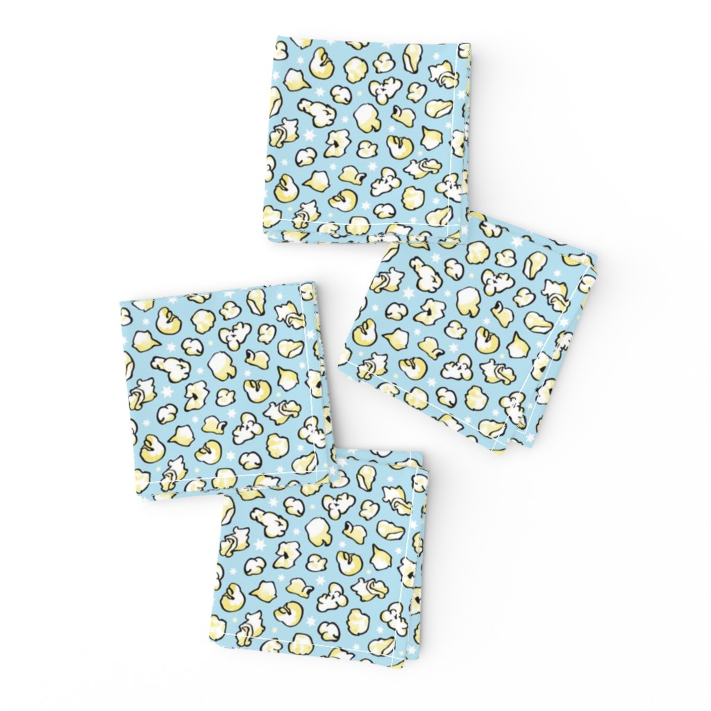 popcorn party light blue - small scale
