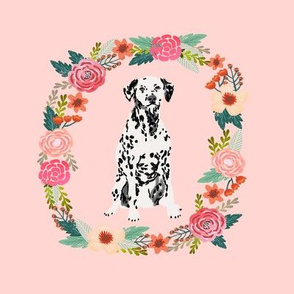 8 inch dalmatian wreath florals dog fabric