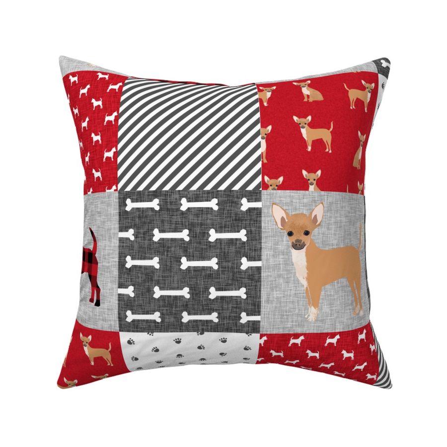 chihuahua pet quilt a dog breed cheater quilt wholecloth fabric