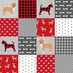 chihuahua pet quilt a dog breed cheater quilt wholecloth fabric