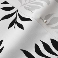 Palm spring leaves sweet minimal botanical garden summer design black and white