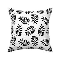 Palm spring leaves sweet minimal botanical garden summer design black and white