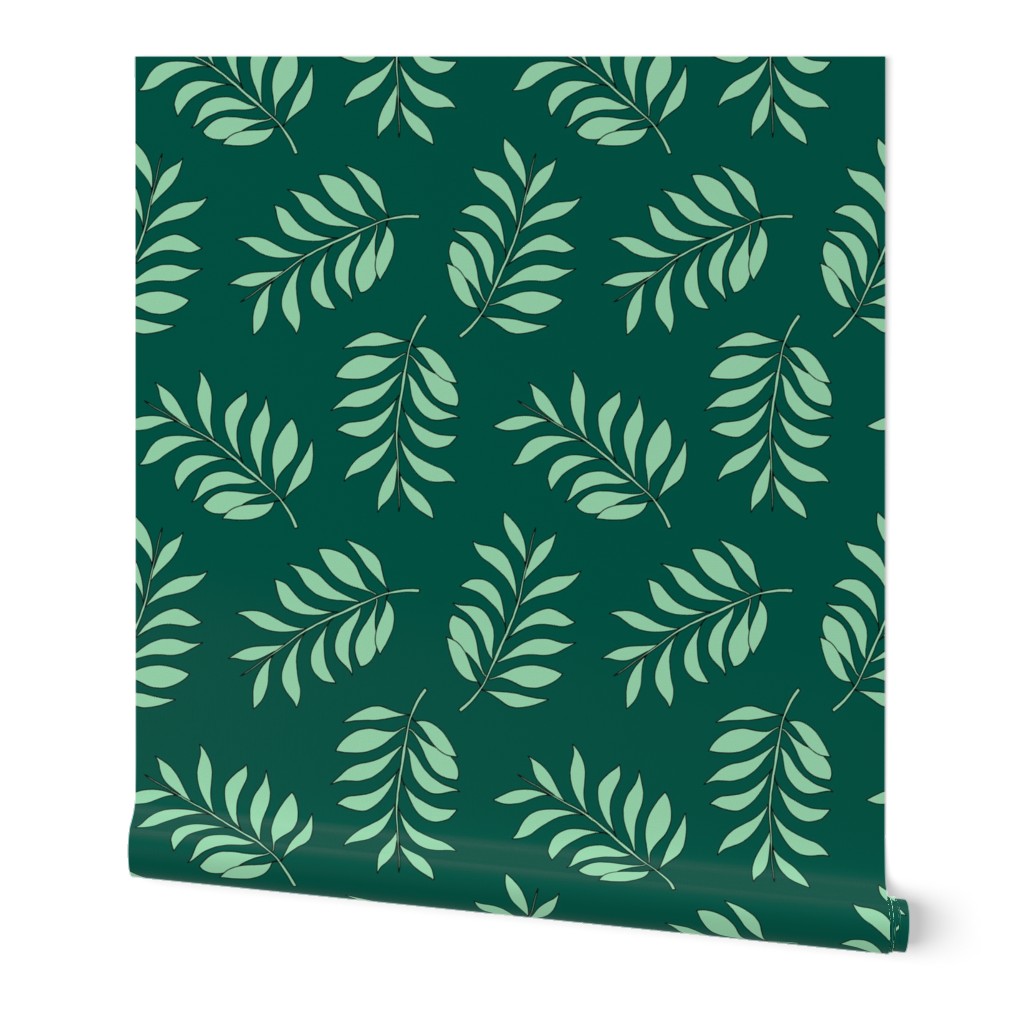 Palm spring leaves sweet minimal botanical garden summer design green lush mint