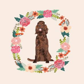 8 inch irish setter wreath florals dog fabric