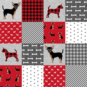 chihuahua black and tan pet quilt a cheater quilt collection dog fabric