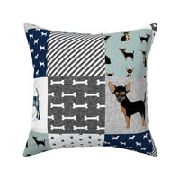 chihuahua black and tan pet quilt b cheater quilt collection dog fabric