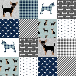 chihuahua black and tan pet quilt b cheater quilt collection dog fabric