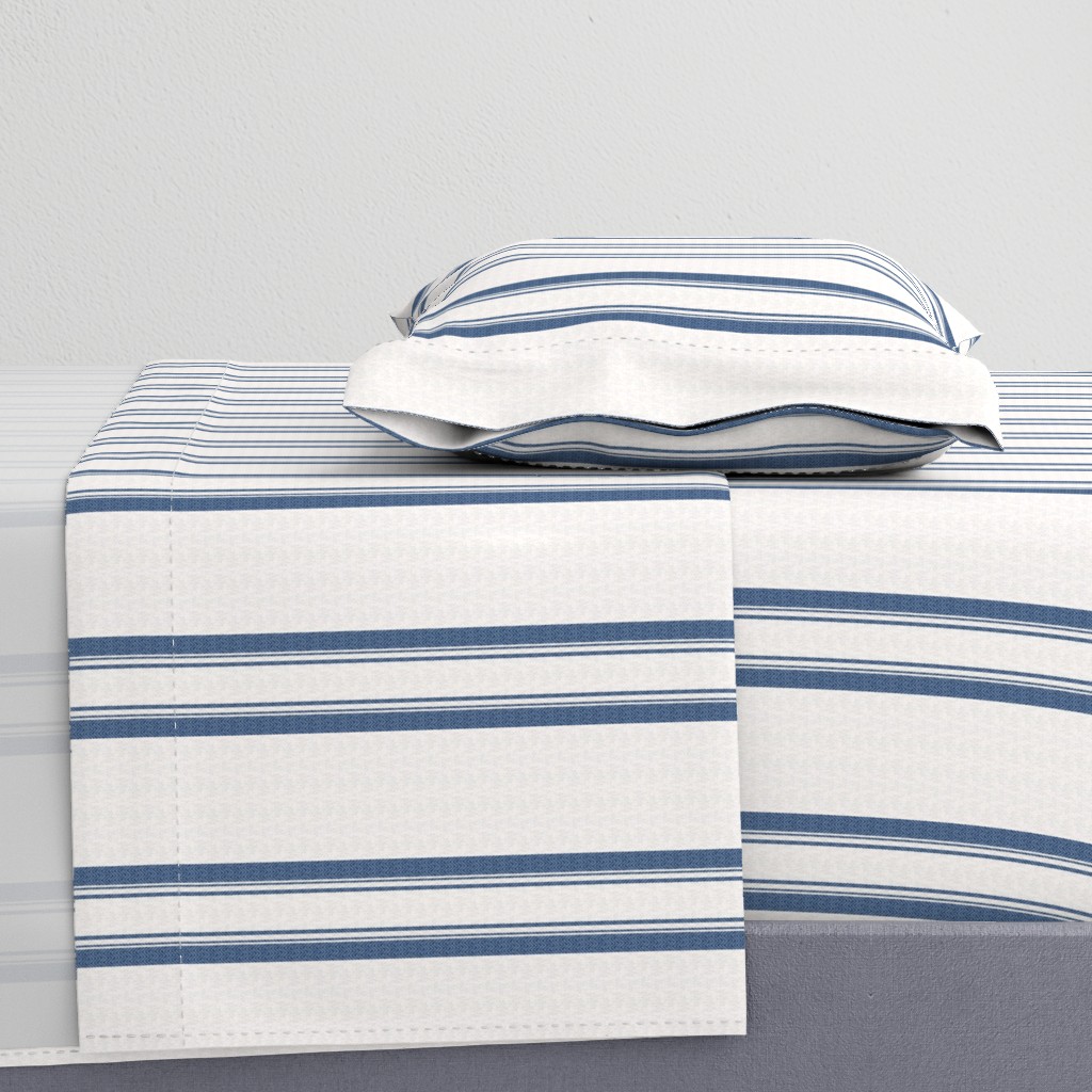 Grain Sack Stripe in French Blue