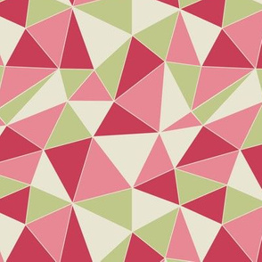 Retro Triangles - red